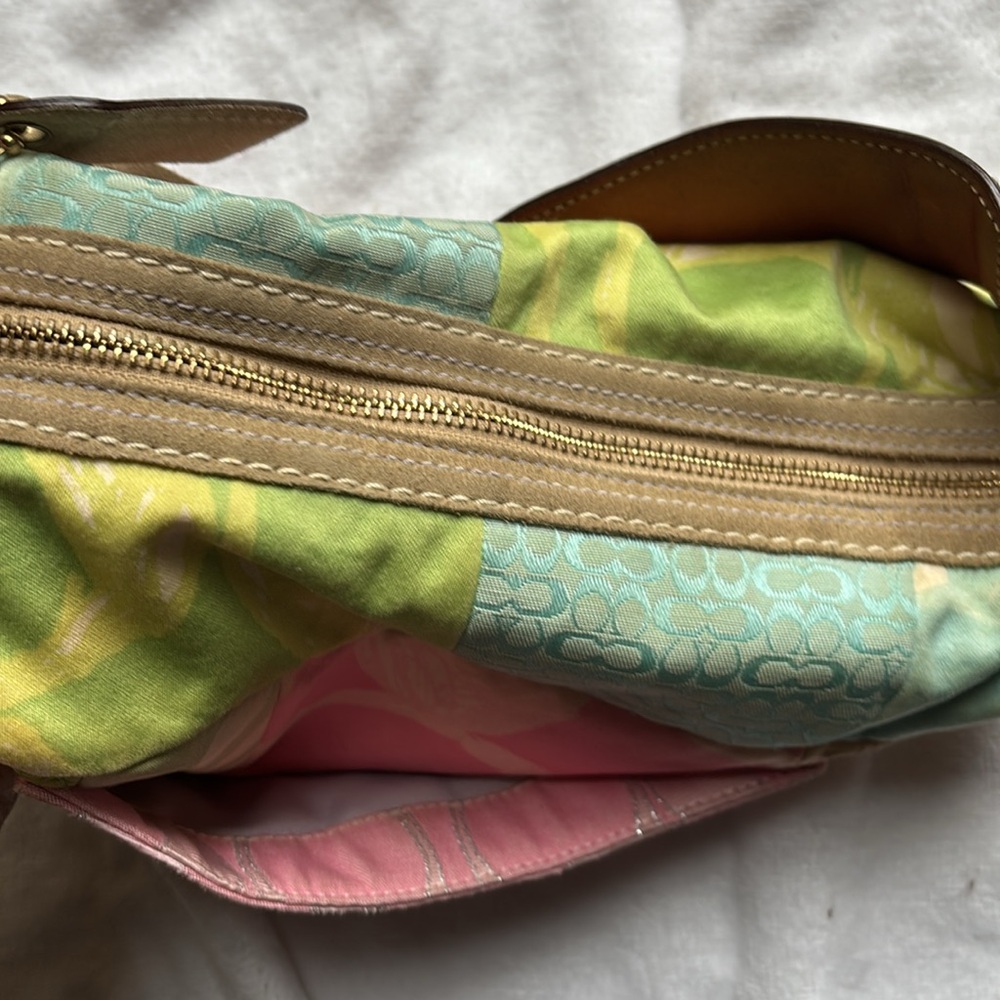 Vintage Colorful/Pastel Patchwork Coach Bag - Picture 10 of 13